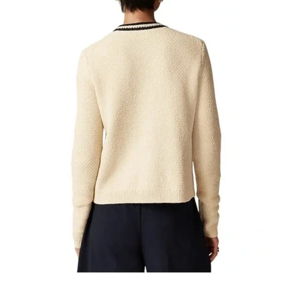 J. Crew Contrast Trim Cardigan Sweater XL - Picture 3 of 16